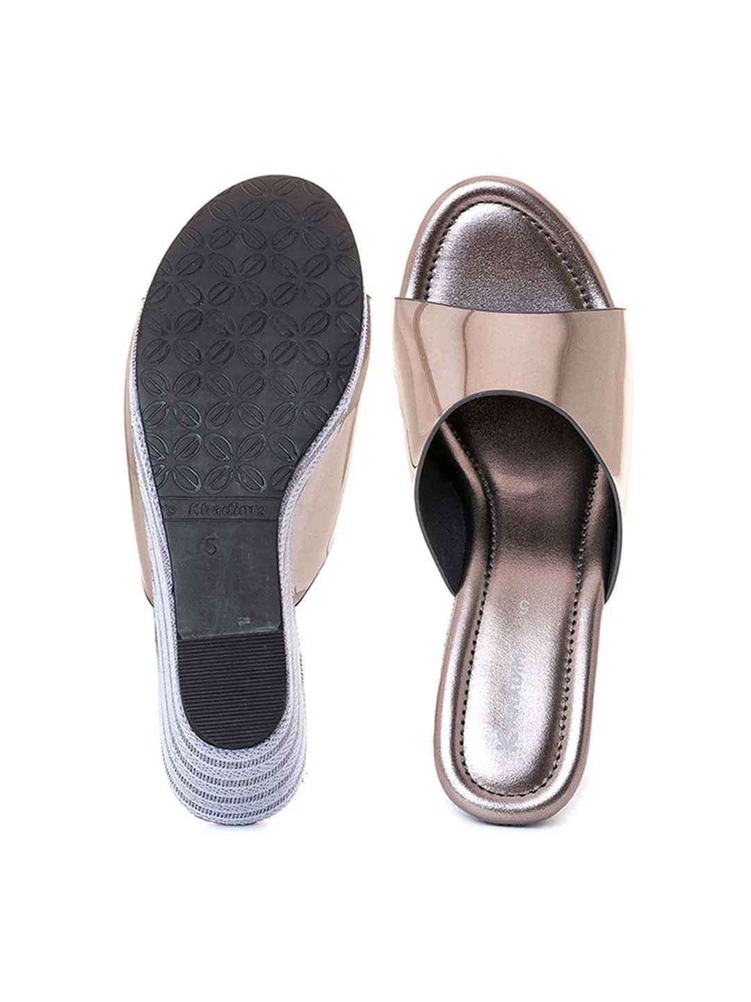 Khadim High Heel Wedge Mule Slip On Sandal for Women - Image 4