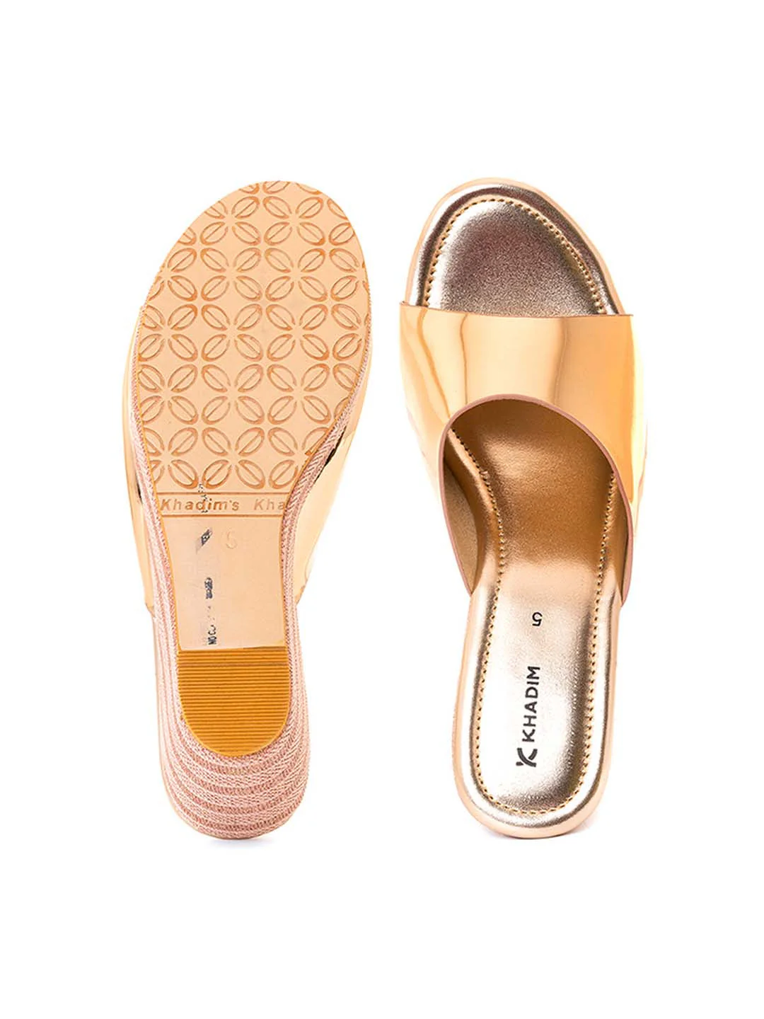 Khadim High Heel Wedge Mule Slip On Sandal for Women - Image 9