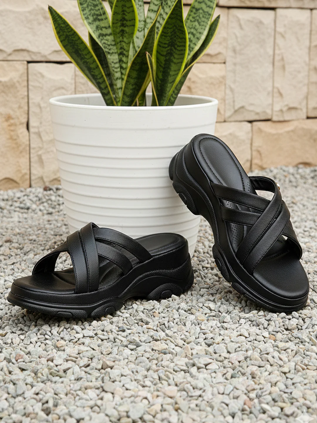 KHADIM Sharon Platform Heel Mule Slip On Sandal for Women - Image 8