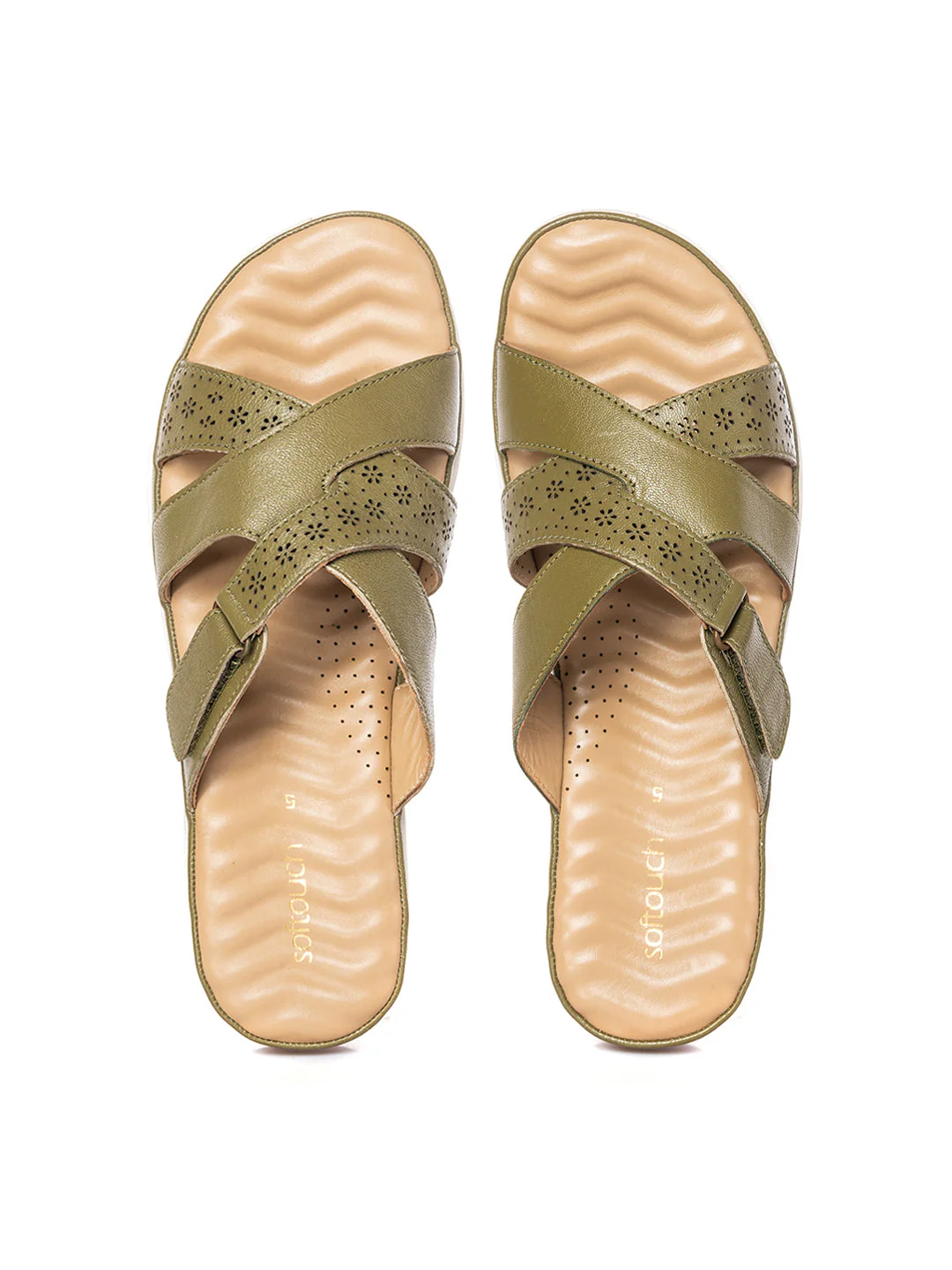 KHADIM Softouch Leather Platform Heel Slip On Sandal for Women - Image 10