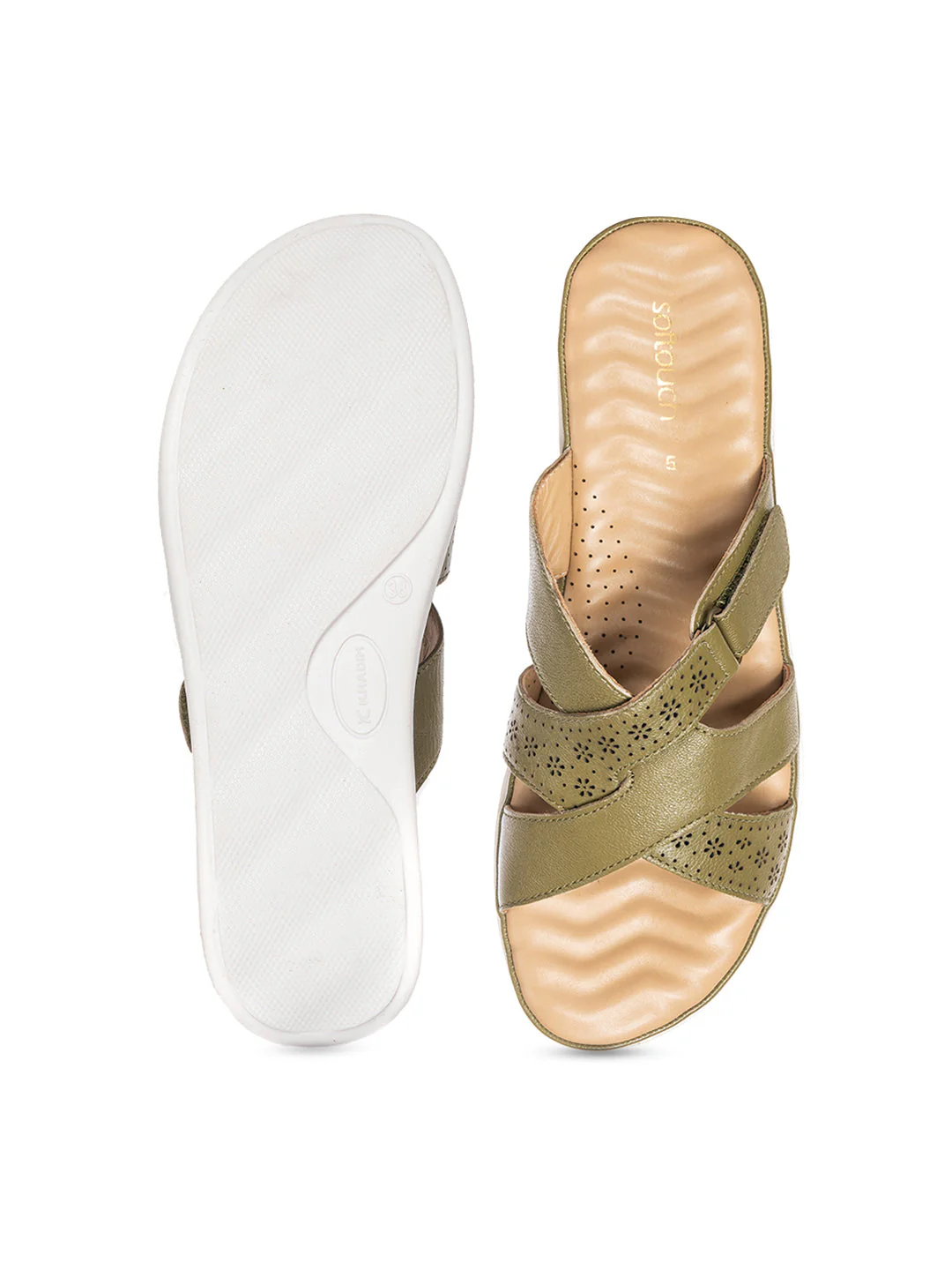 KHADIM Softouch Leather Platform Heel Slip On Sandal for Women - Image 13