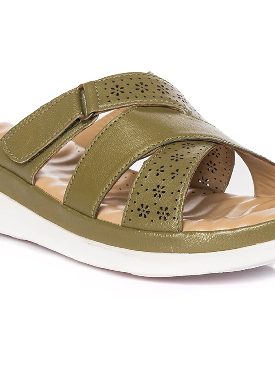 KHADIM Softouch Leather Platform Heel Slip On Sandal for Women - Image 14