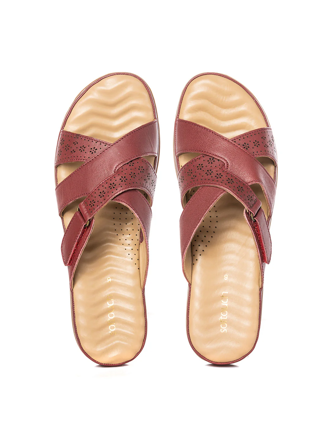 KHADIM Softouch Leather Platform Heel Slip On Sandal for Women - Image 3