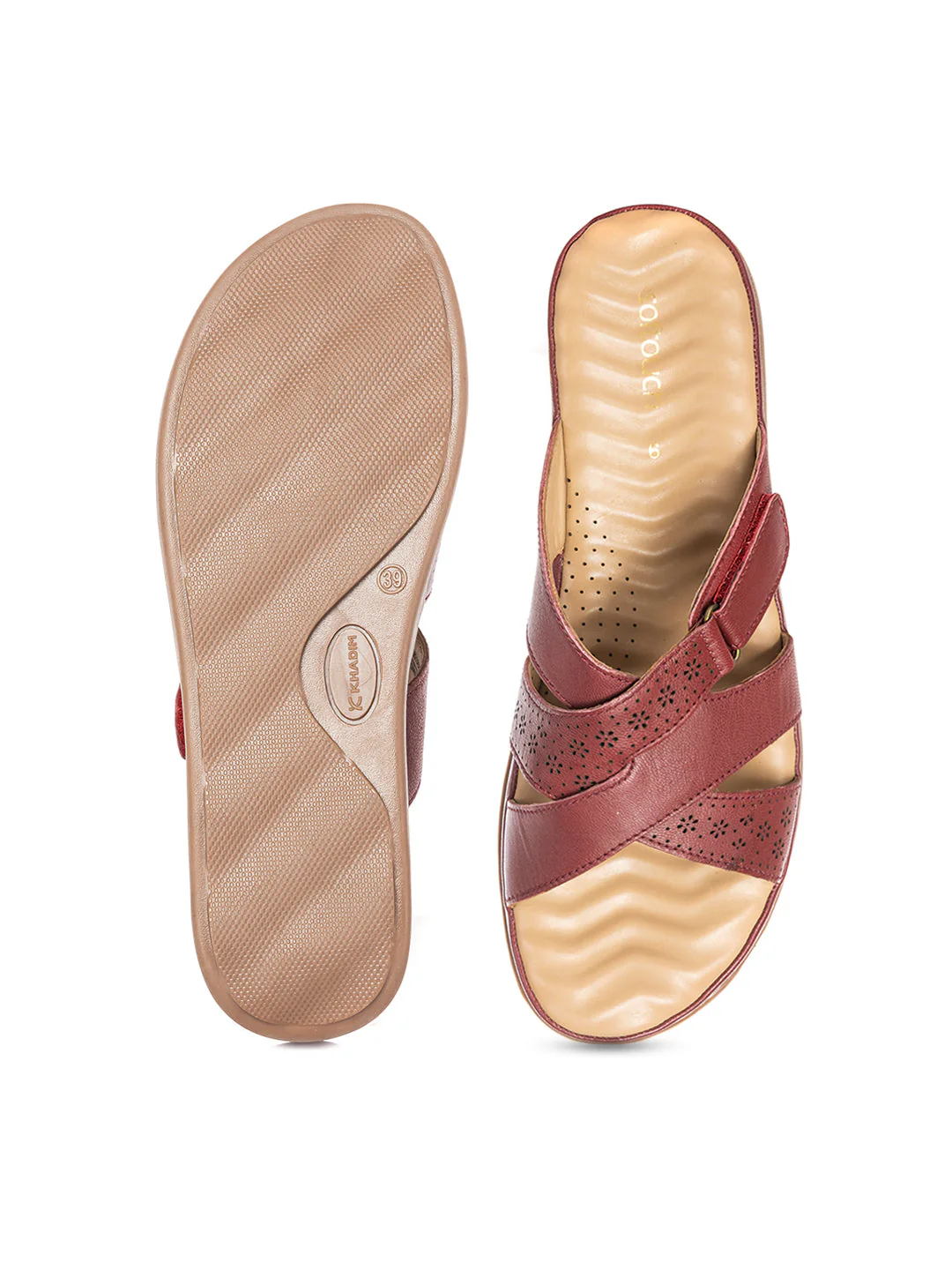 KHADIM Softouch Leather Platform Heel Slip On Sandal for Women - Image 6