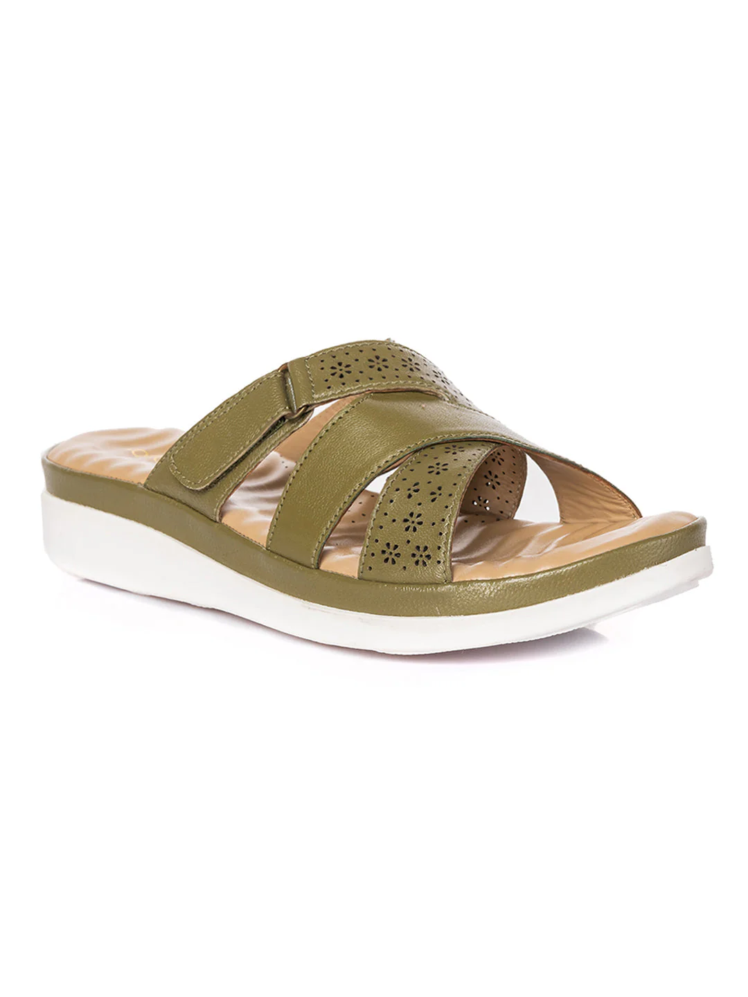 KHADIM Softouch Leather Platform Heel Slip On Sandal for Women - Image 9