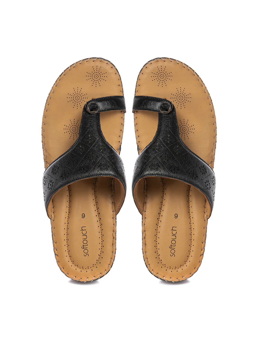 KHADIM Softouch Leather Wedge Heel Slip On Sandal for Women - Image 10