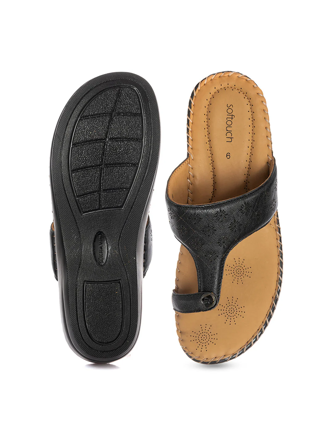 KHADIM Softouch Leather Wedge Heel Slip On Sandal for Women - Image 13