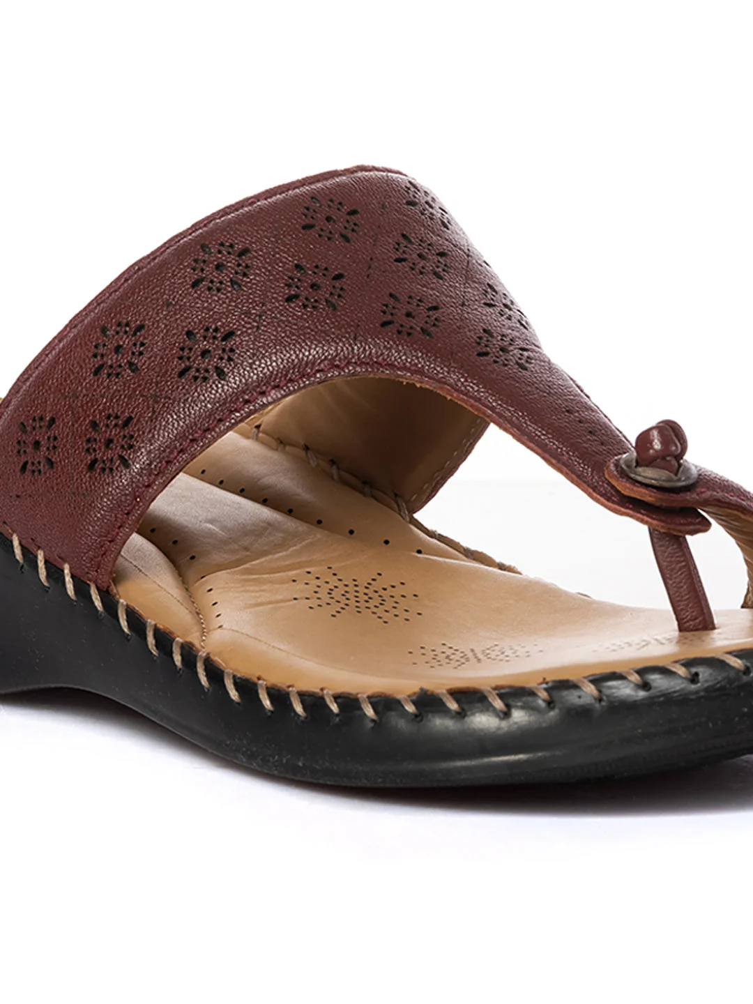 KHADIM Softouch Leather Wedge Heel Slip On Sandal for Women - Image 7