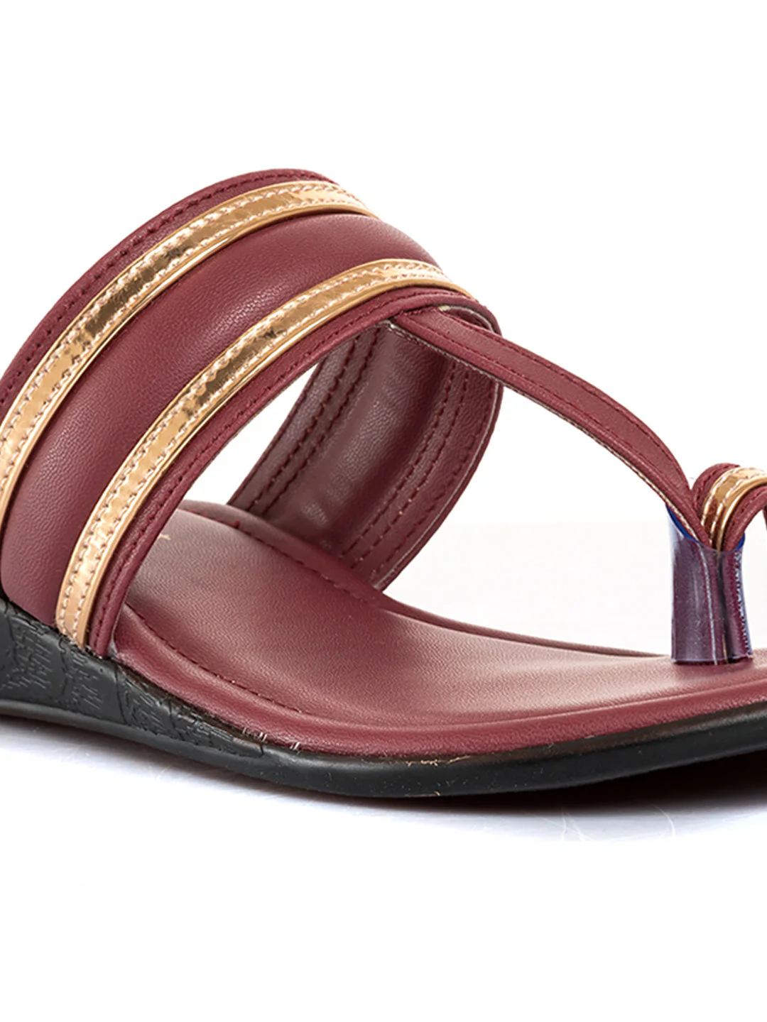 Khadim Wedge Heel Kolhapuri Slip On Sandal for Women - Image 12