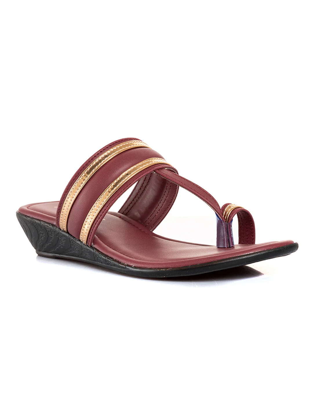 Khadim Wedge Heel Kolhapuri Slip On Sandal for Women - Image 7